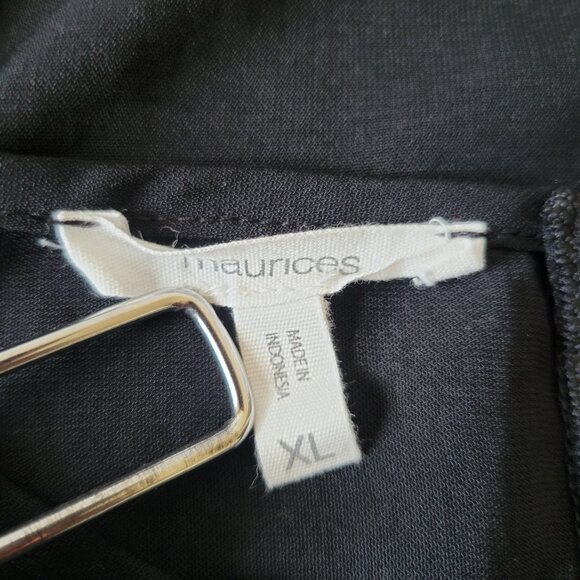 Maurices Cap Sleeve Blouse, Relaxed Fit Top, Women’s XL, Black, Casual Shirt - Picture 6 of 9